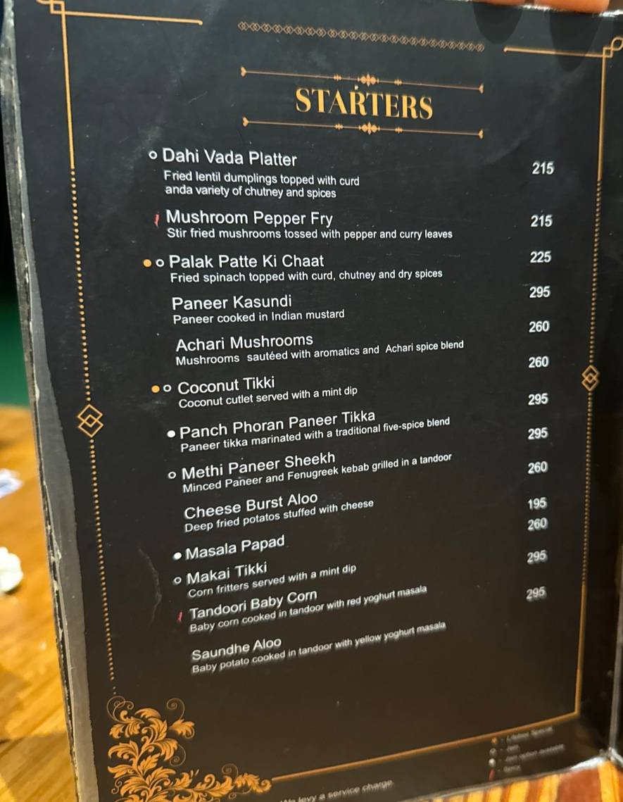 Lifetree : Inspired Vegetarian Cuisine menu