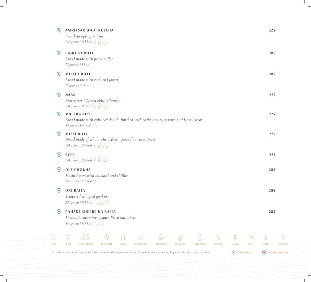 Loya - Taj West End, Bengaluru menu