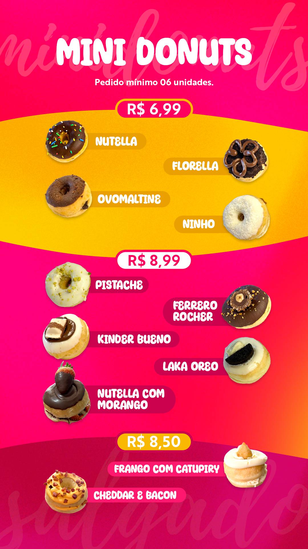 Mafê Donuts cardápio