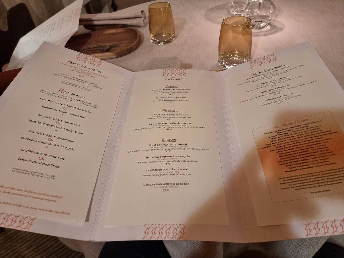 Menu de Restaurant La Maison Kieny