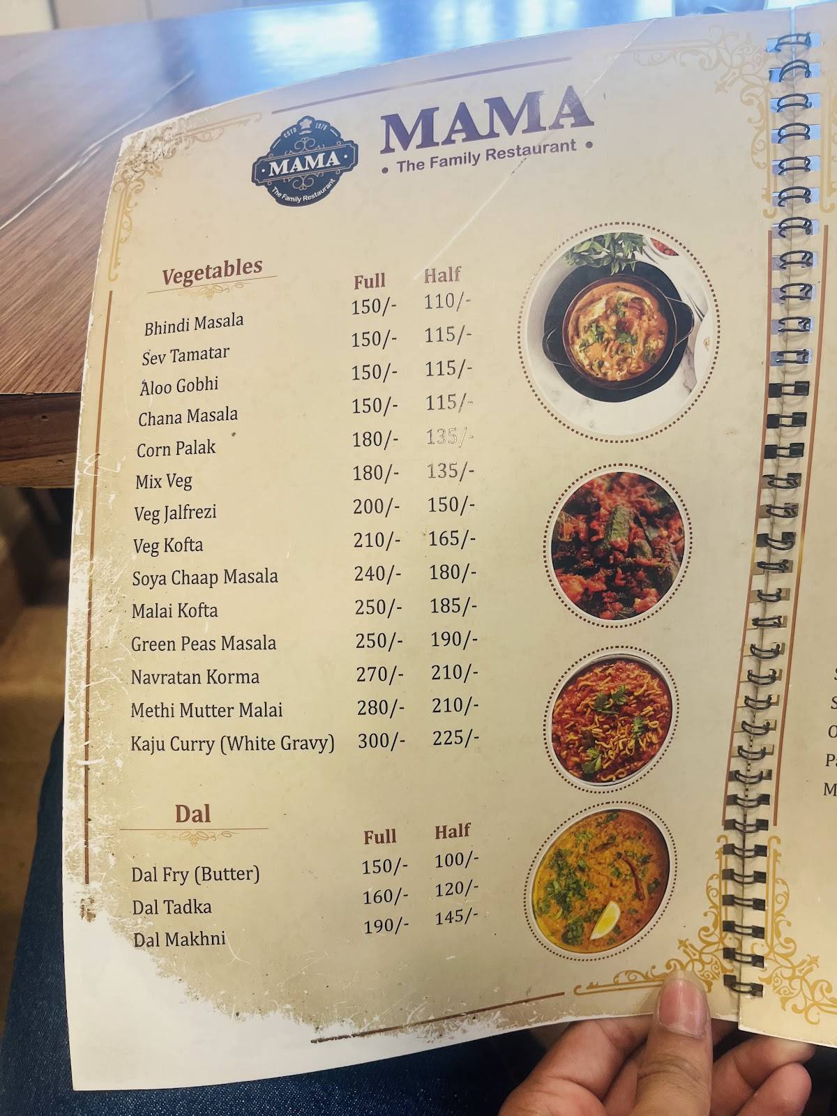 Mama The Family Restaurant menu