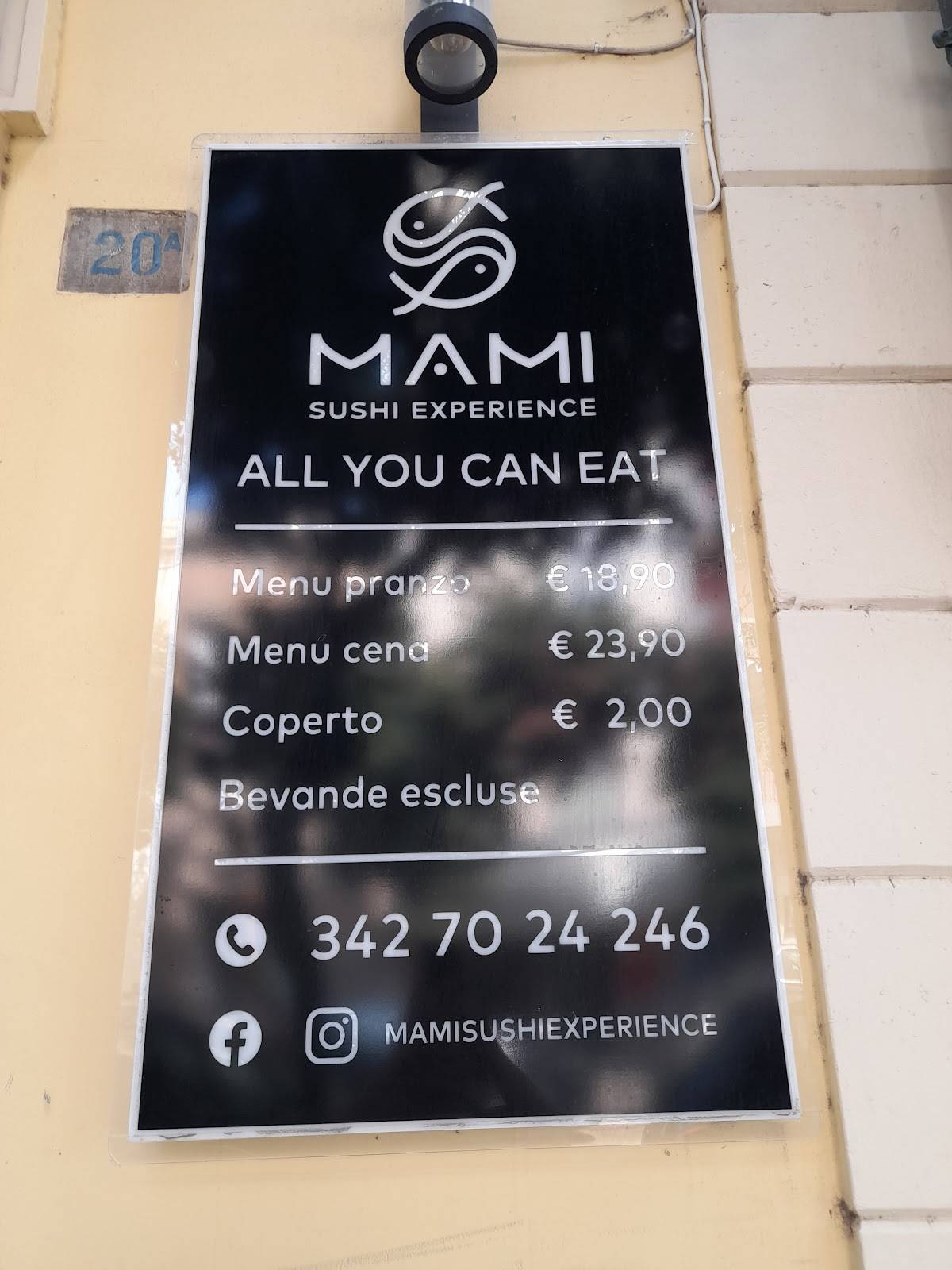 Menu di Mami Sushi Experience 