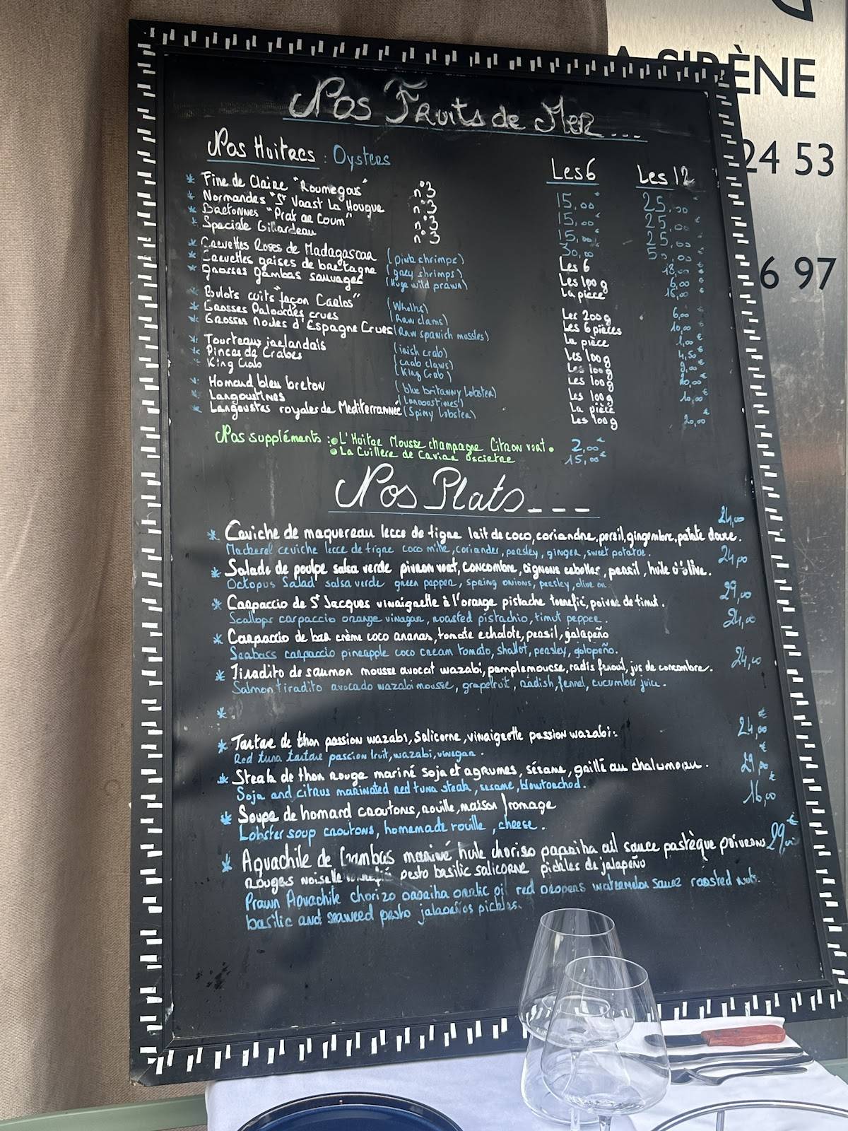 Menu de Mer Sea