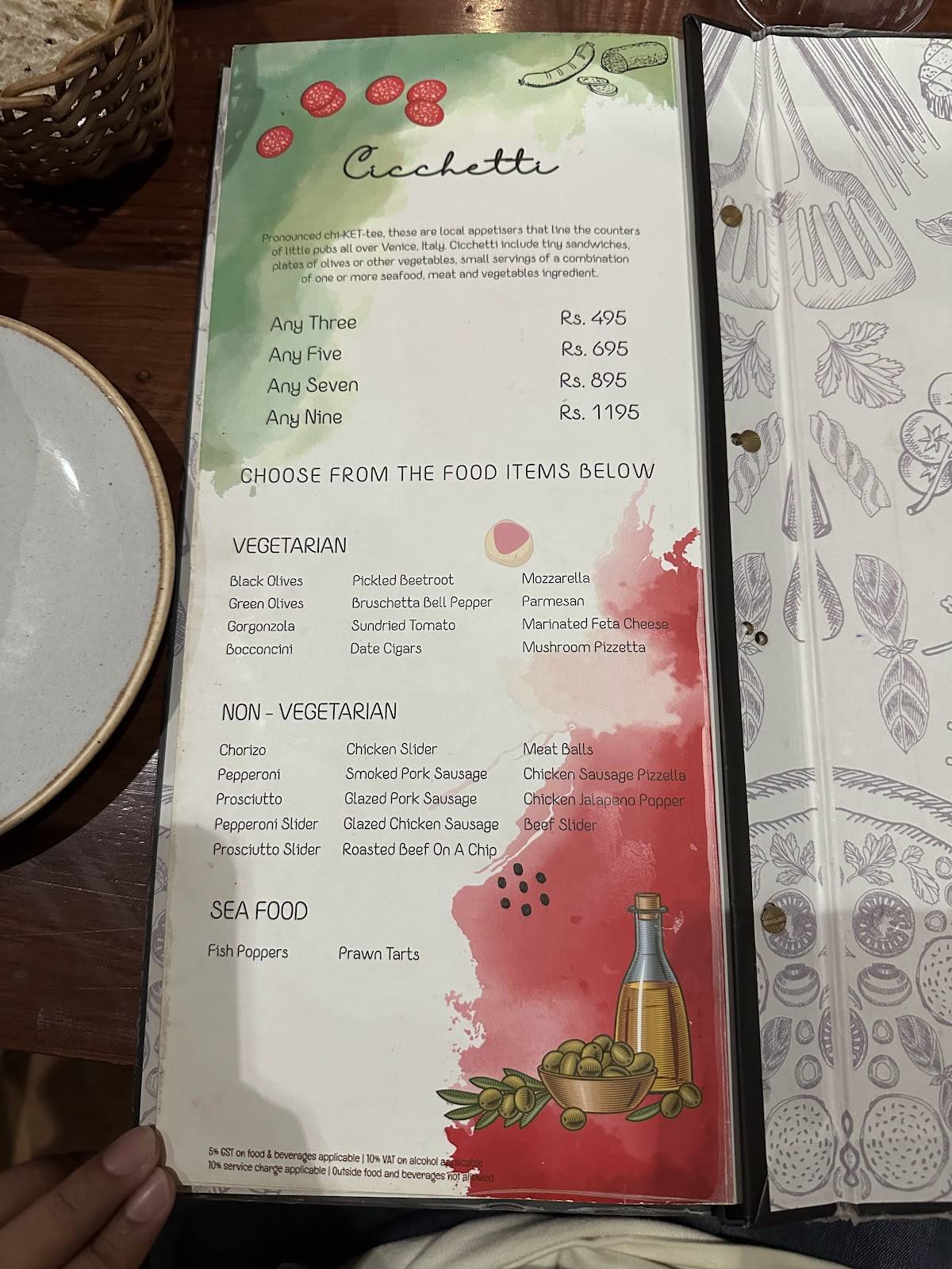 Mia Cucina menu