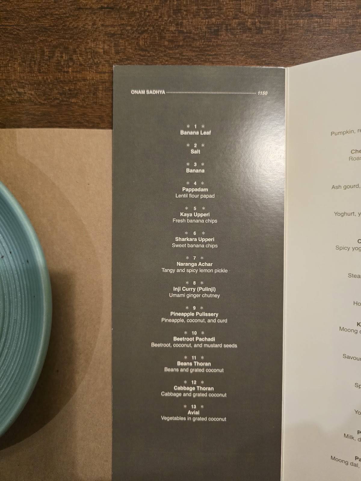 Monsoon menu
