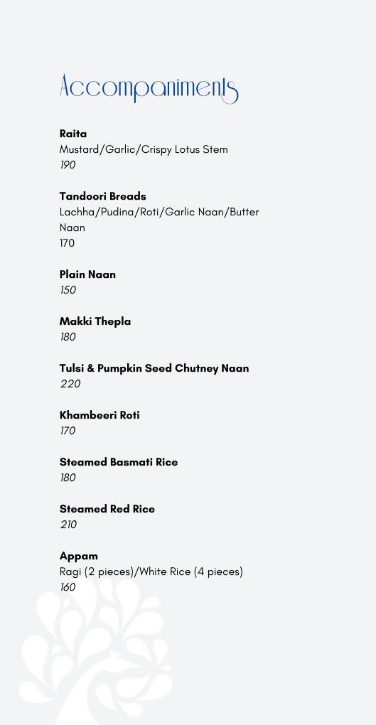 Monsoon menu