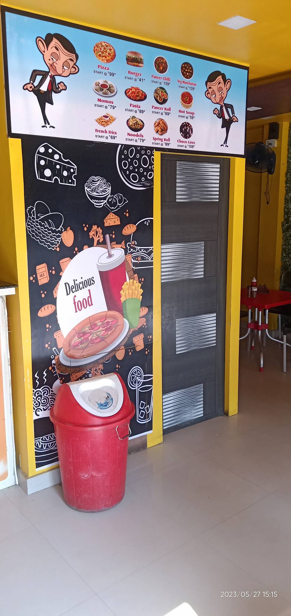 Mr. Bean's Pizza menu