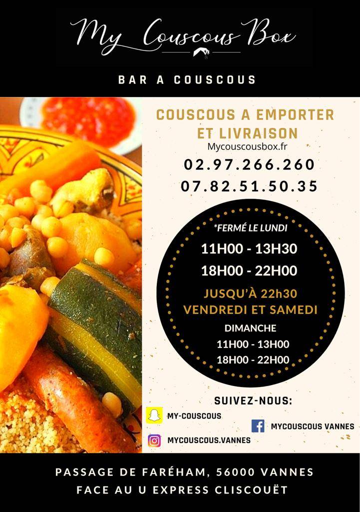 Menu au My Couscous restaurant, Vannes