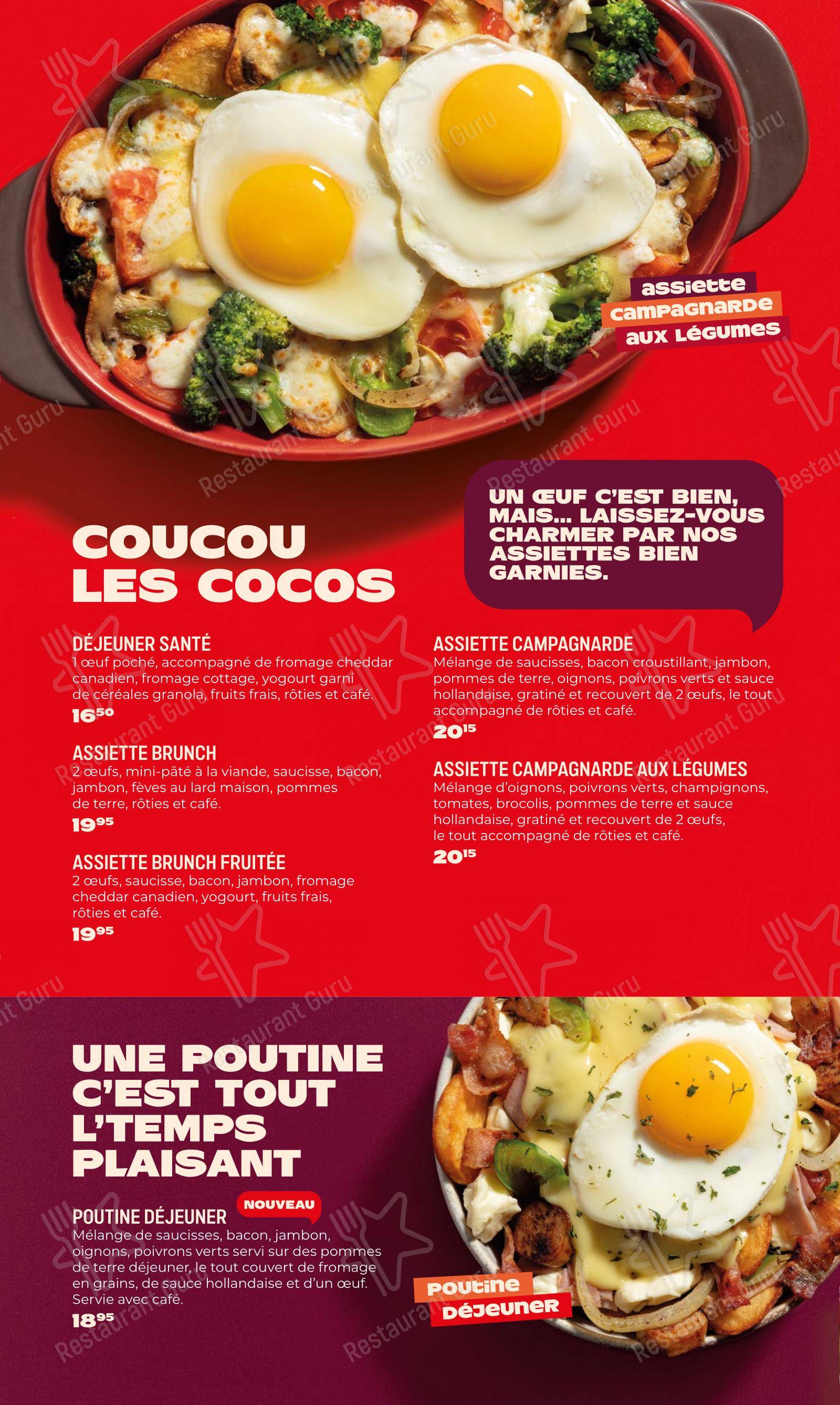 Menu bar pour Restaurant Normandin Rimouski pizzeria