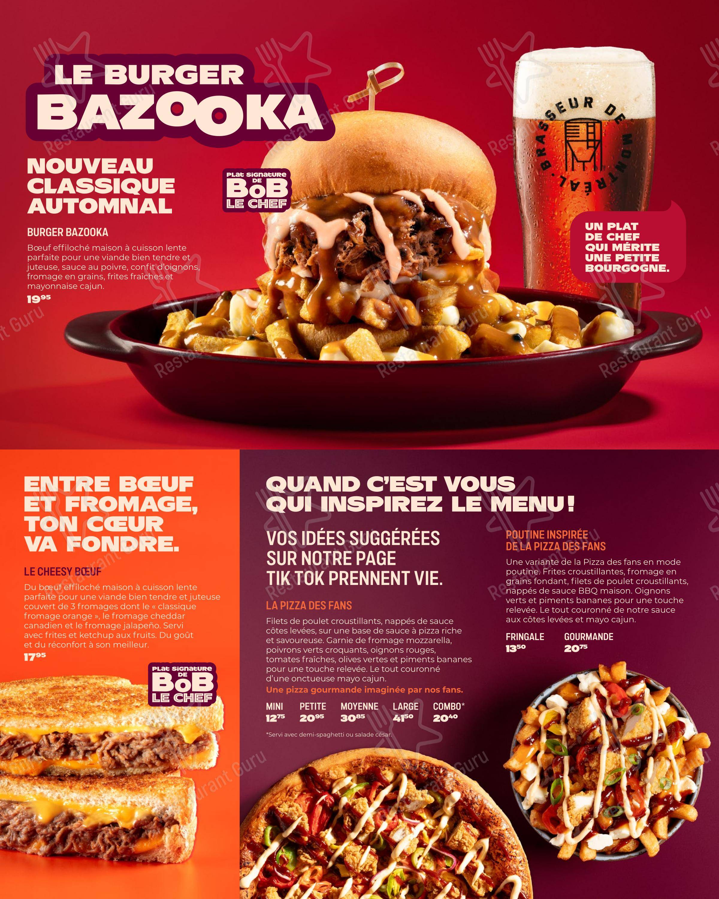 Restaurant Normandin Rimouski dans Rimouski - Menu