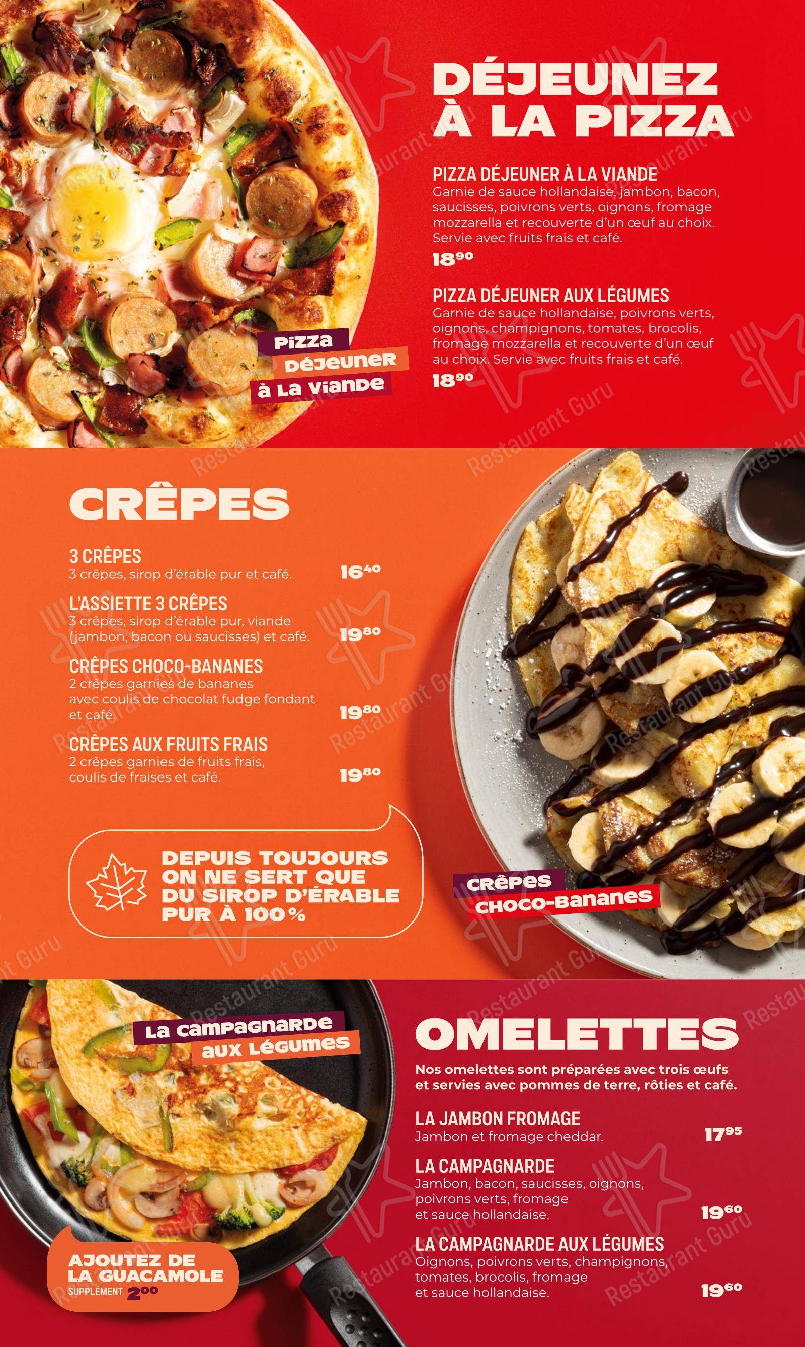 Menu bar pour Restaurant Normandin Rimouski dans Rimouski