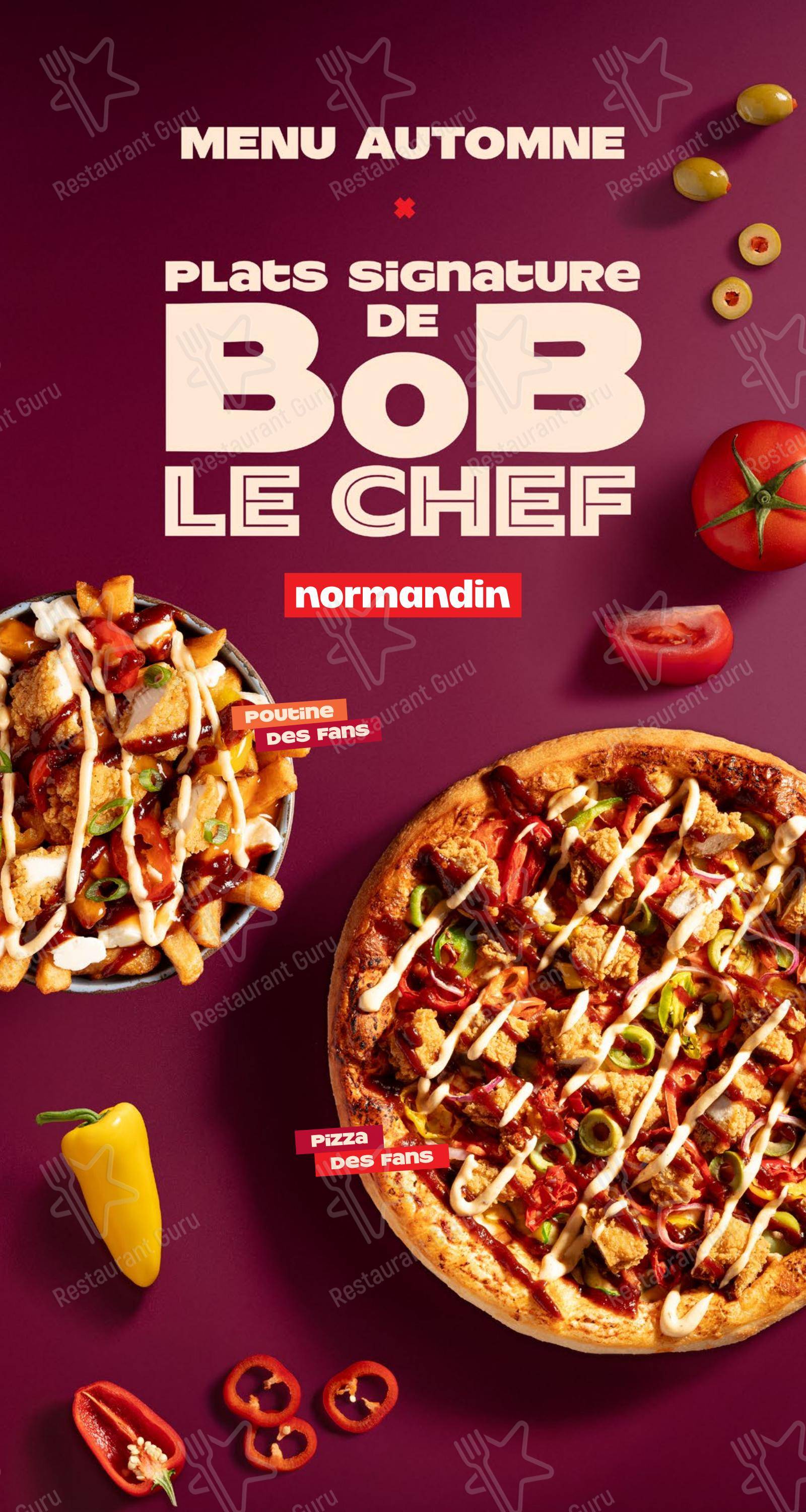 Menu pour Restaurant Normandin Rimouski - Menu