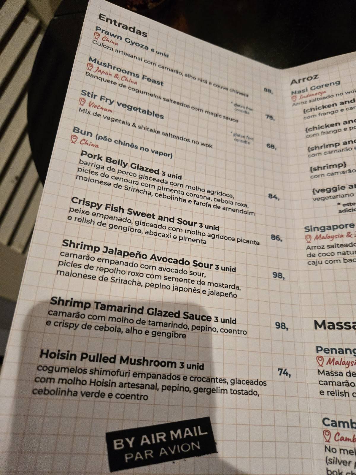 Nuh Asian Food cardápio