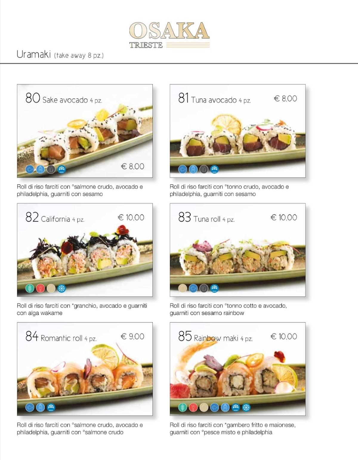 Menu di OSAKA 