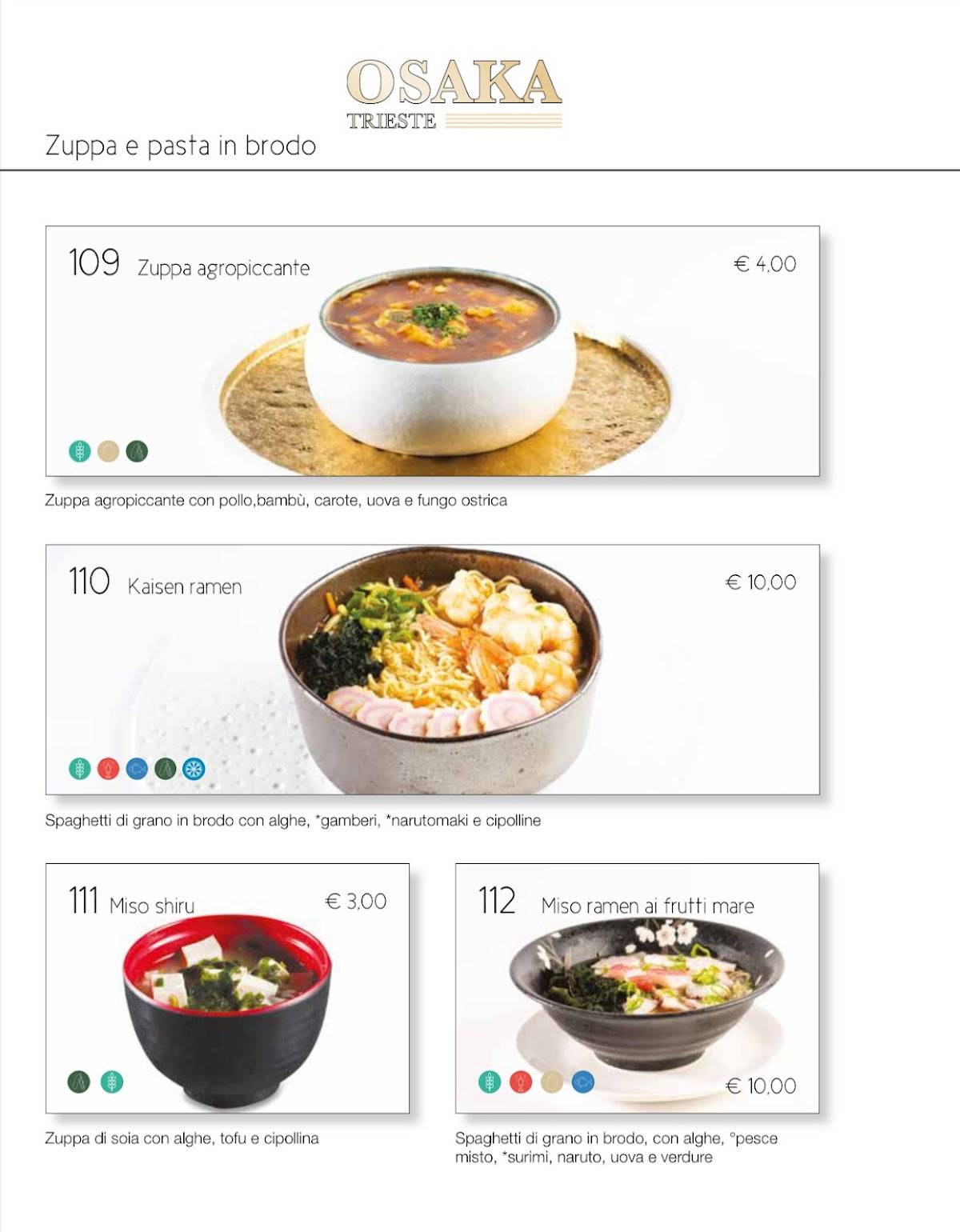 Menu di OSAKA 