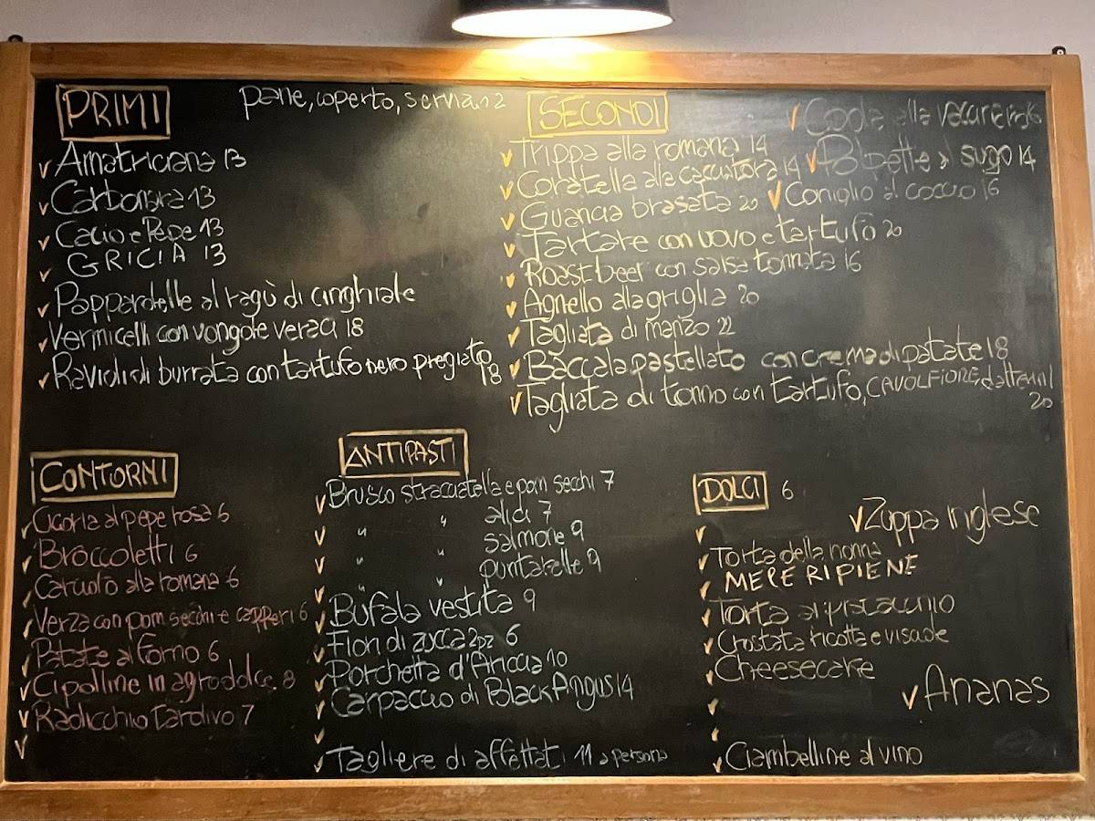 Menu di OSTERIA SETTE 