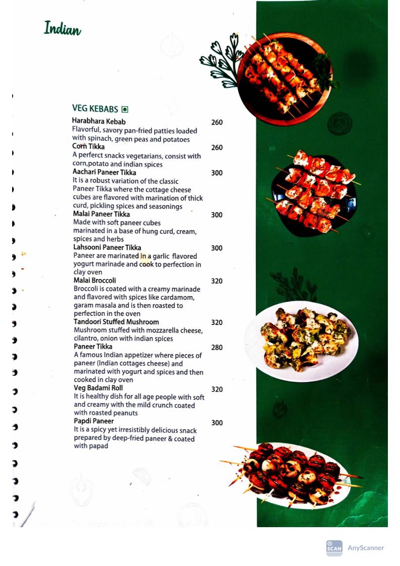 Oberai Bakers & Cafe menu