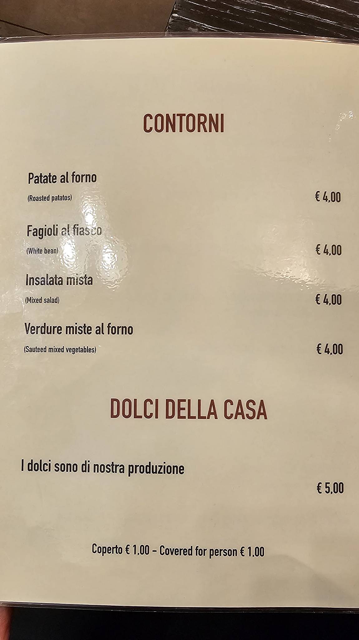Menu di Osteria Da Gano 
