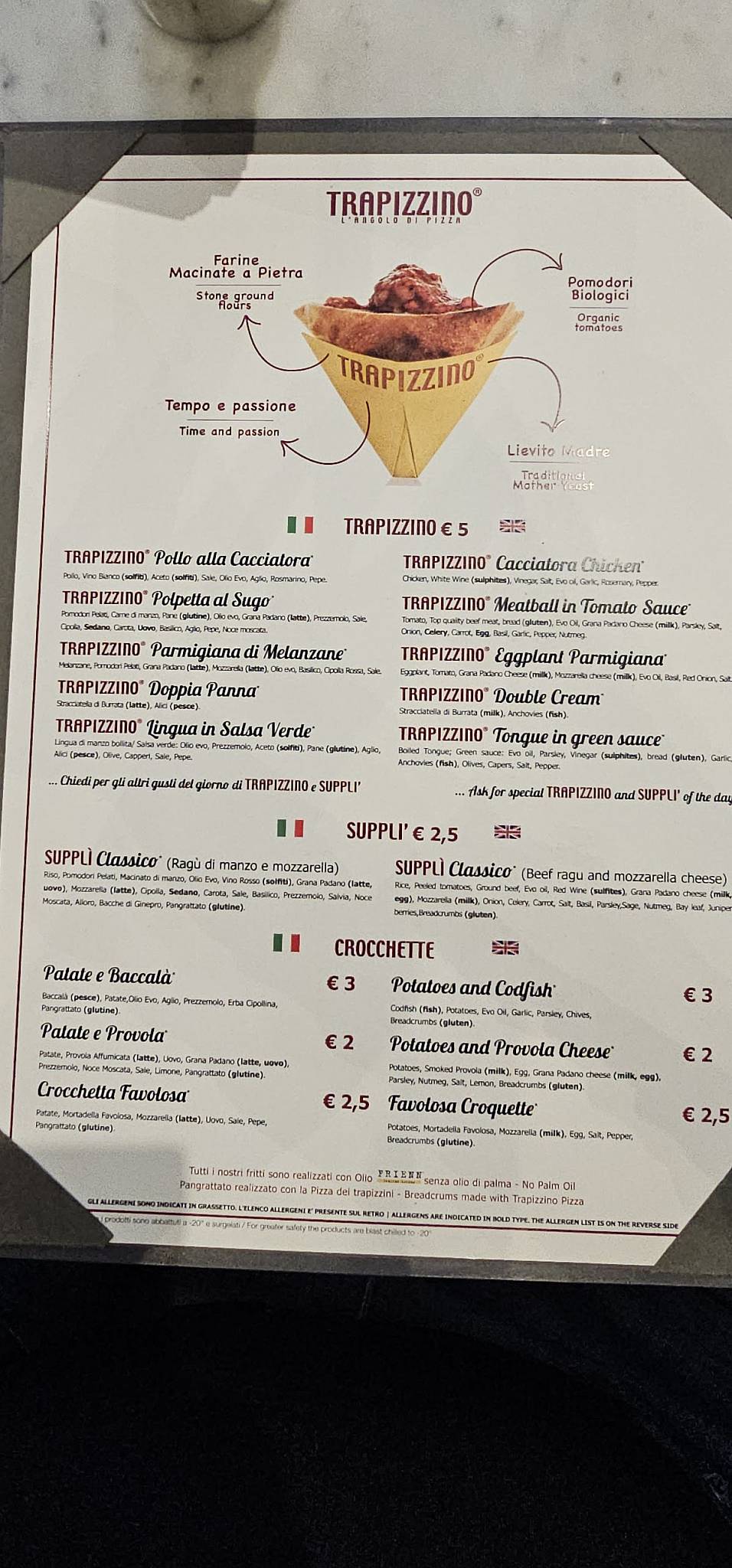 Menu di Osteria Marise 