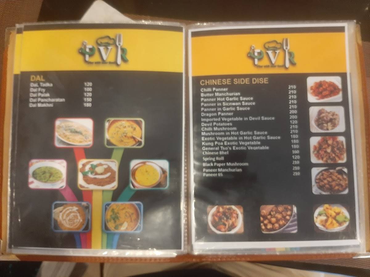 PVR Veg Restaurant menu