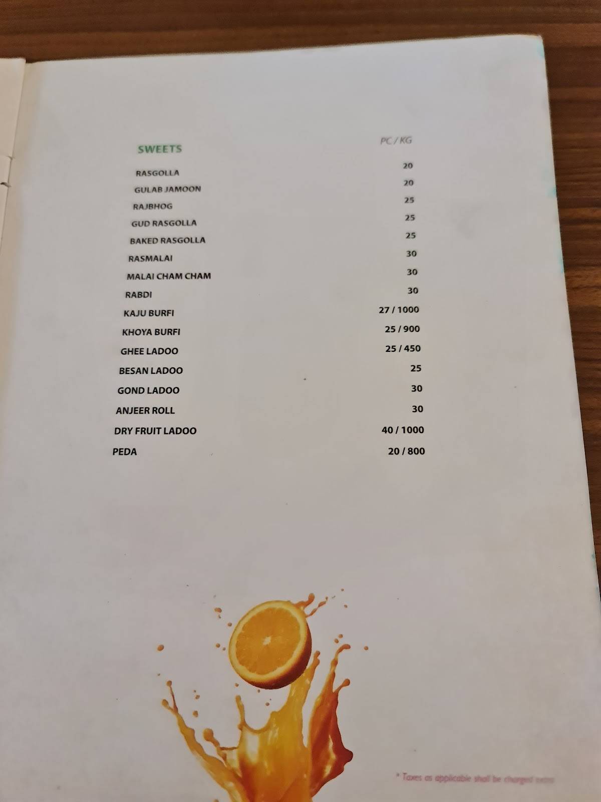 Pahadi Restaurant menu