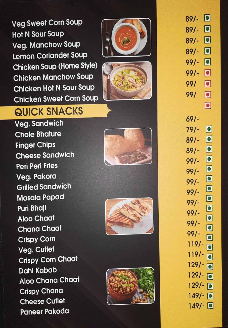 Pahadi Restaurant- Best Restaurant in Hisar menu