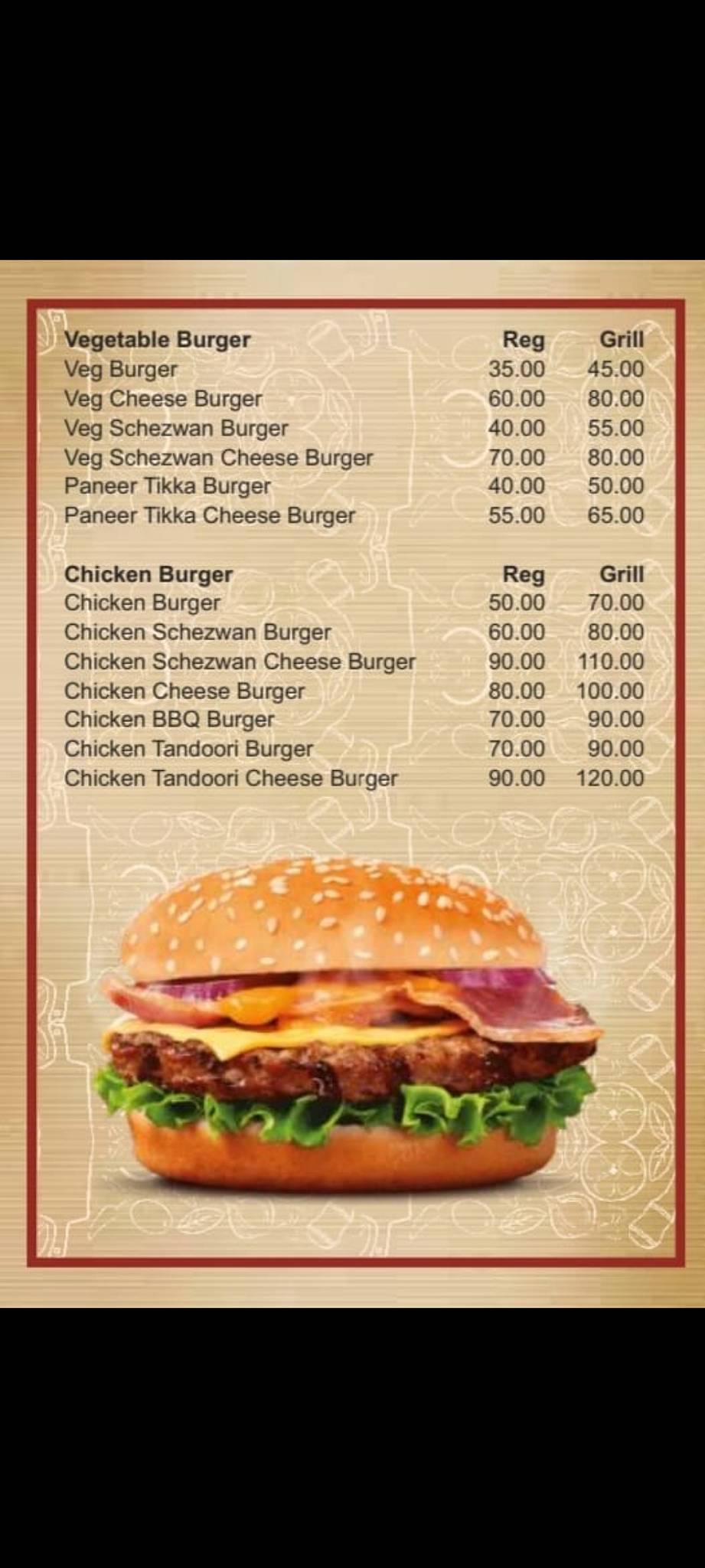 Paramount Restaurant menu
