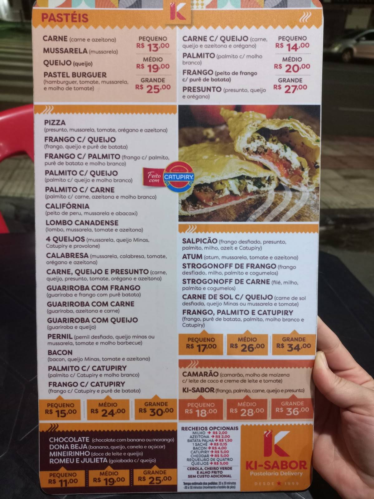 Pastelaria Ki-Sabor Araxá cardápio