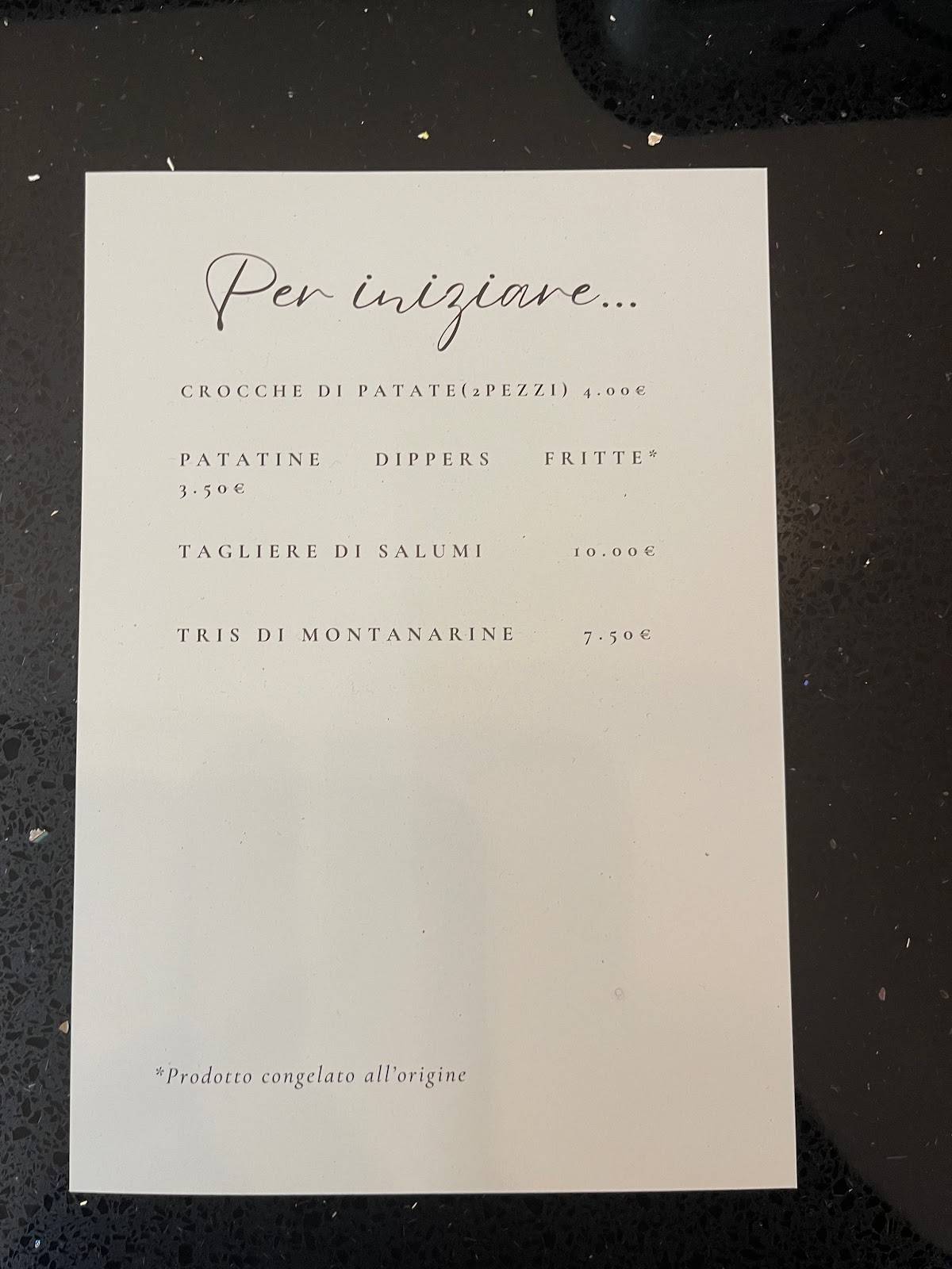 Menu di Pizza e cuore 