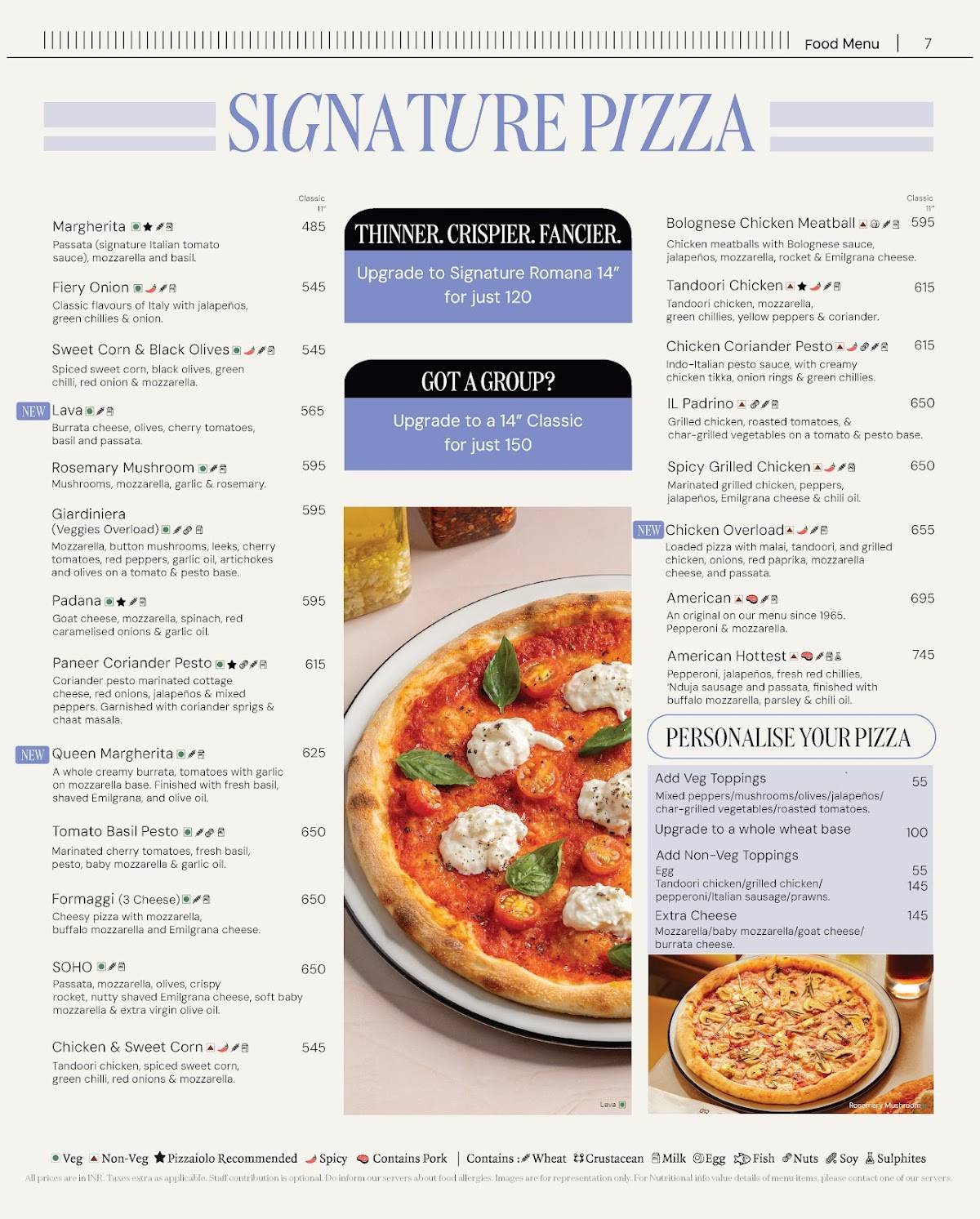 PizzaExpress menu
