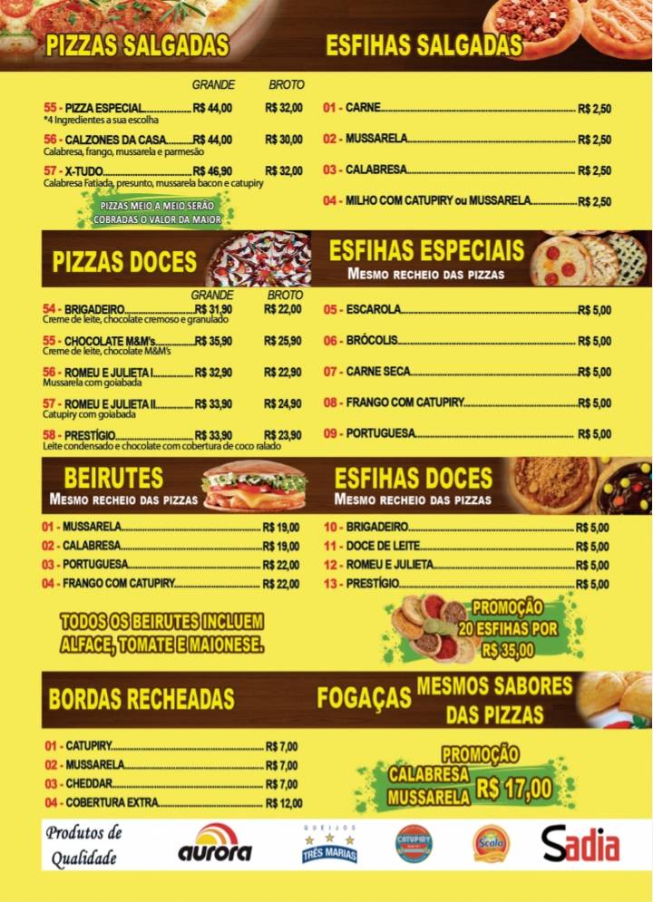 Pizzaria Dom Pizzaiolo cardápio