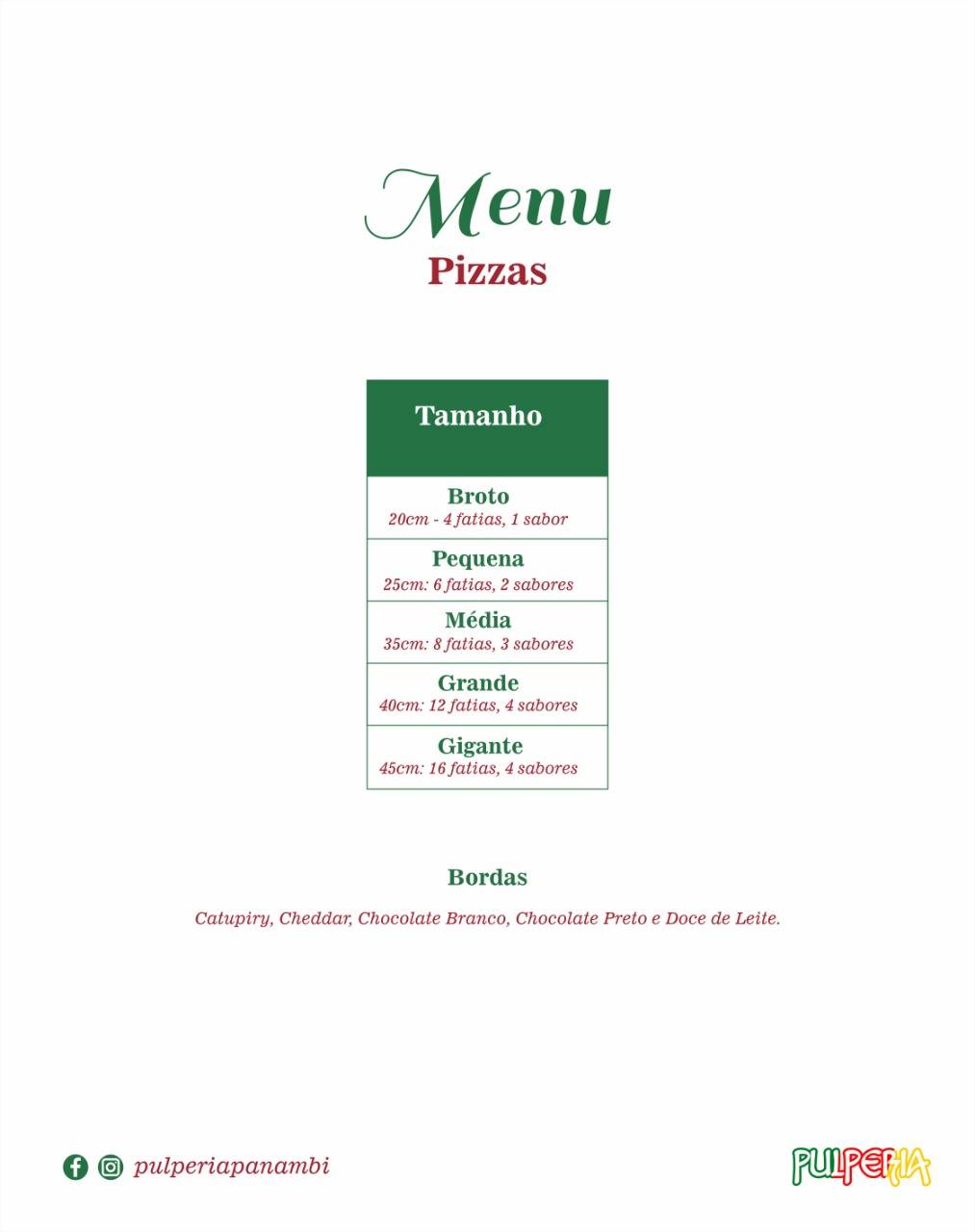 Restaurante, parrilla e pizzaria Pulperia cardápio