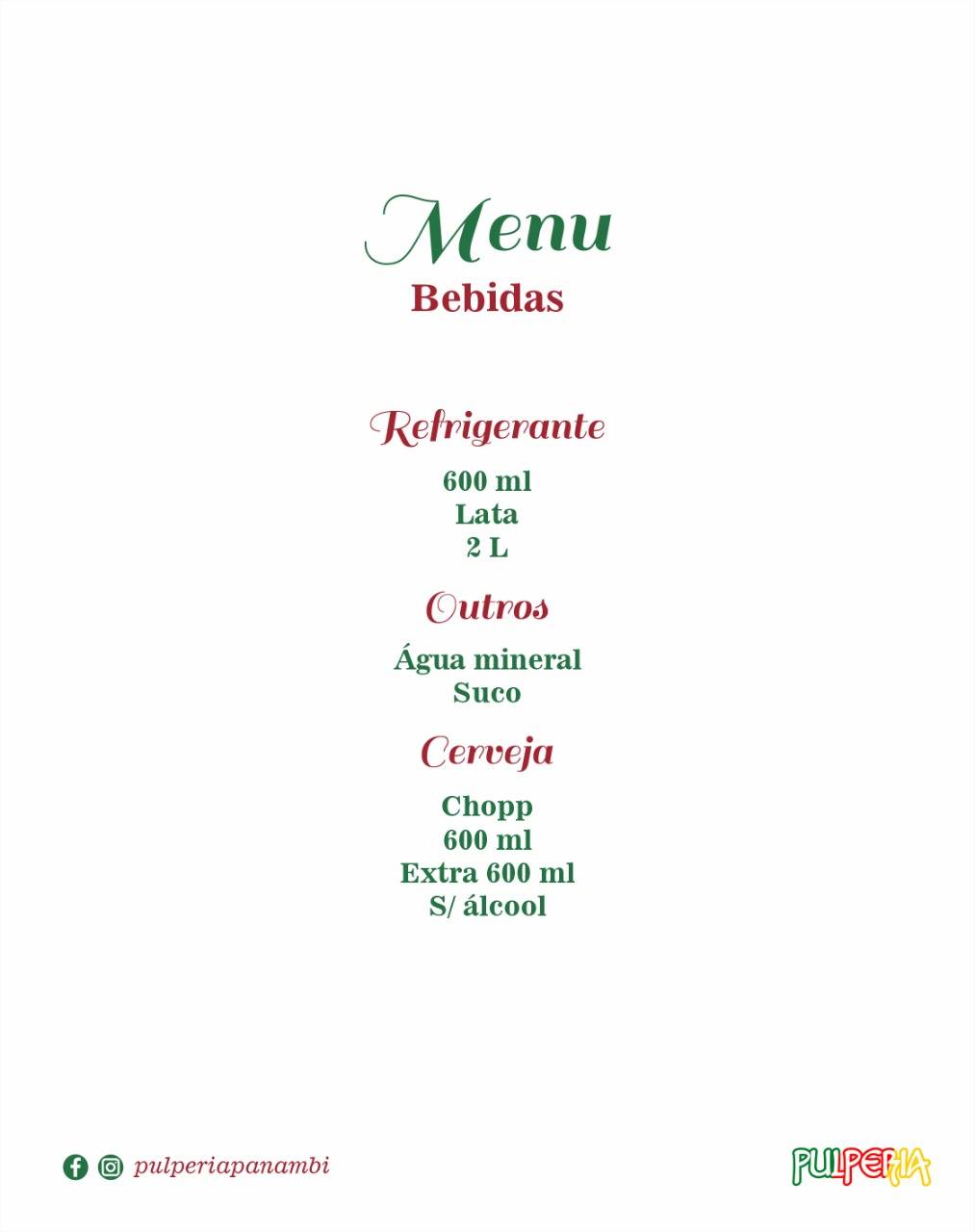Restaurante, parrilla e pizzaria Pulperia cardápio