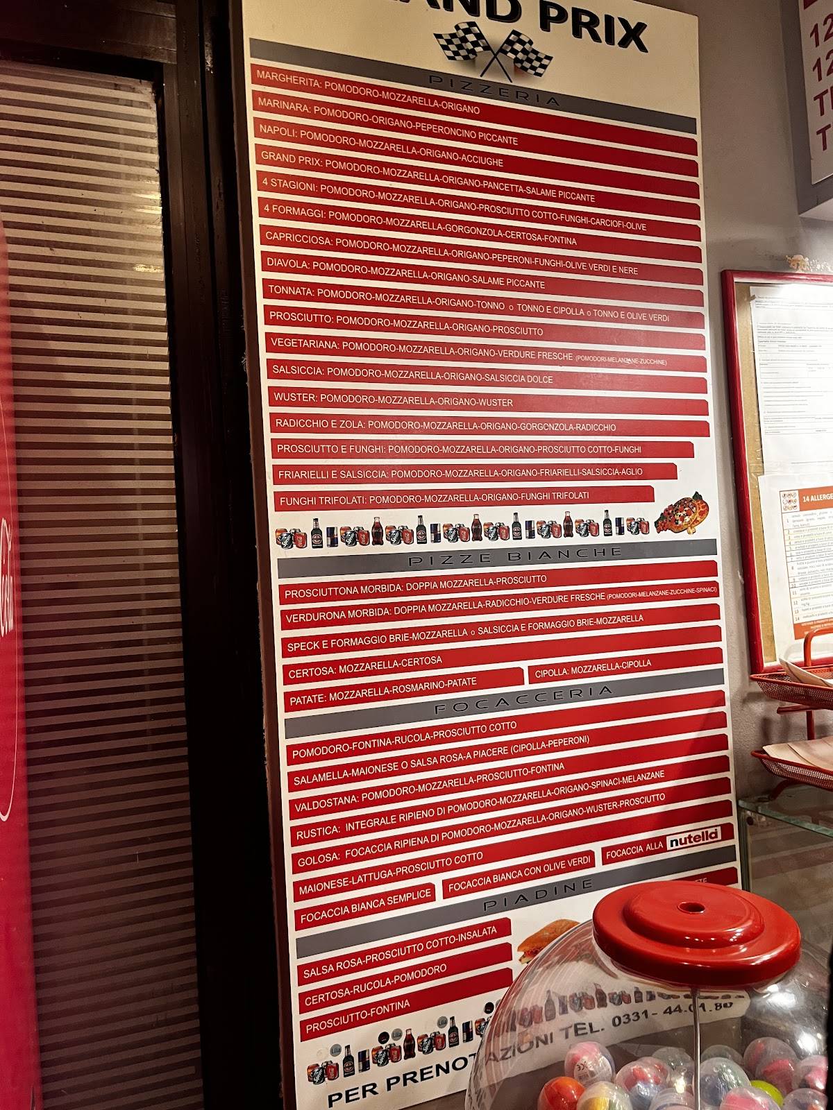 Menu di Pizzeria Grand Prix 