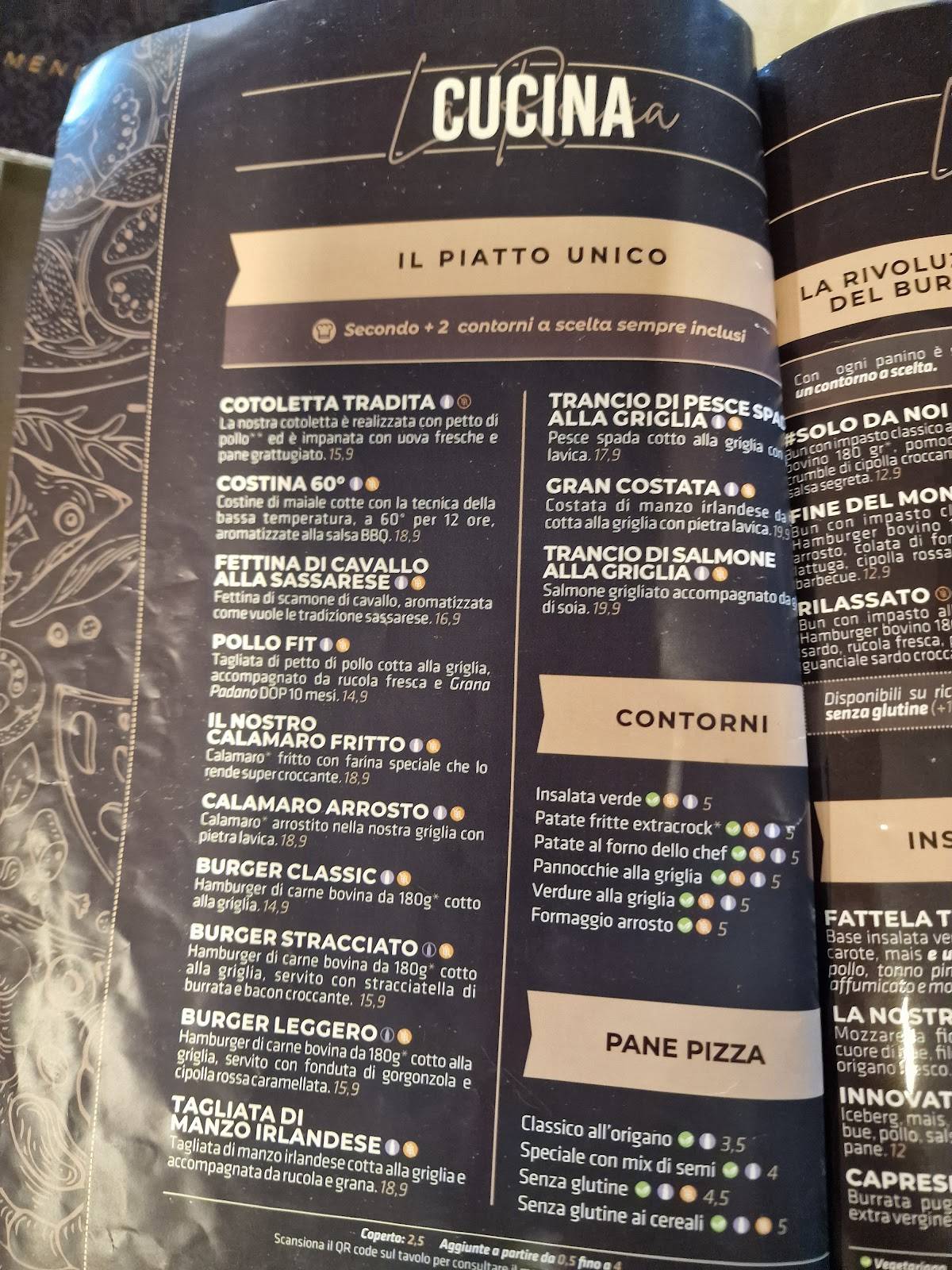 Menu di La Roccia 