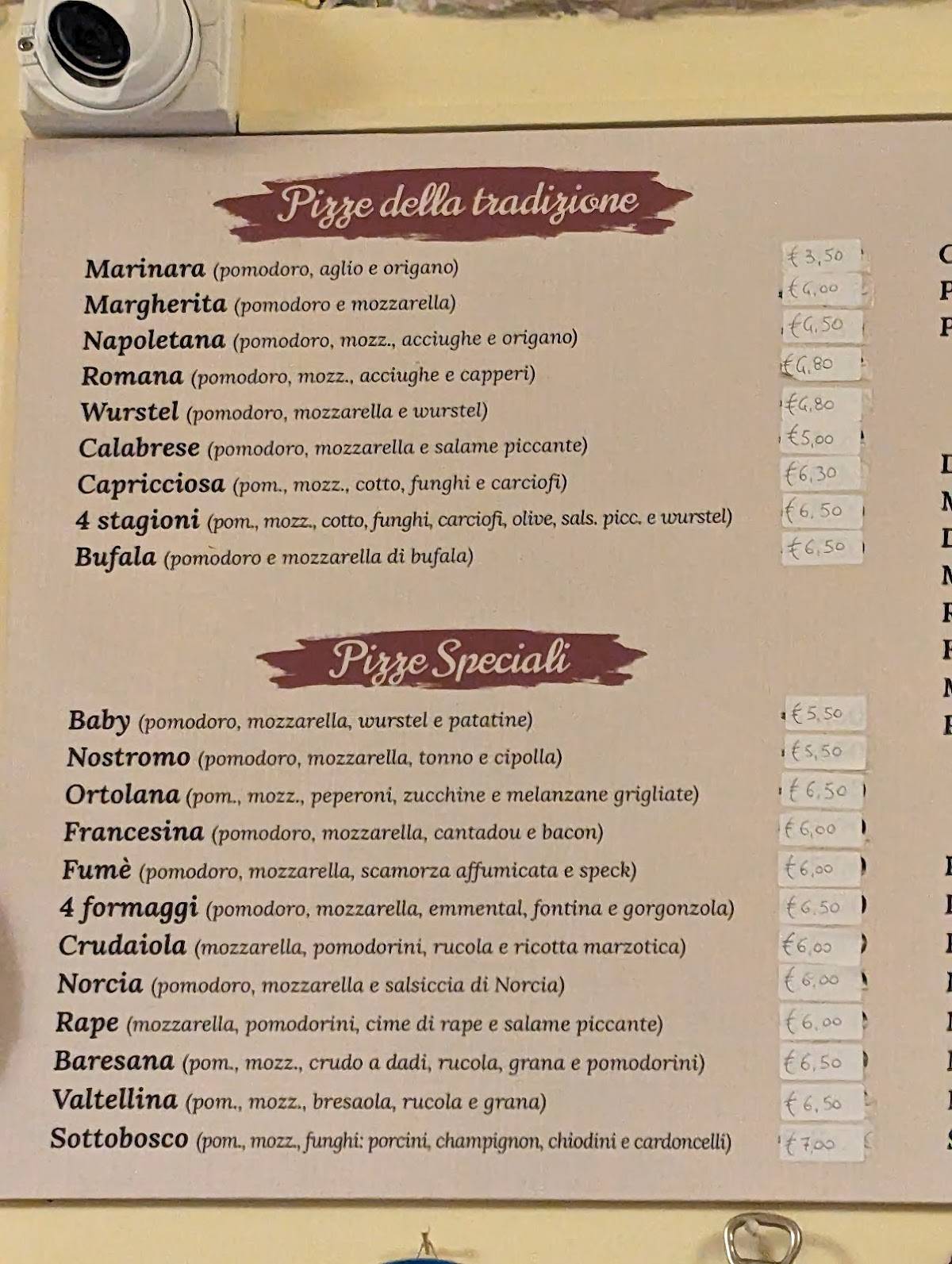 Menu di Ristorante Pizzeria Modì 