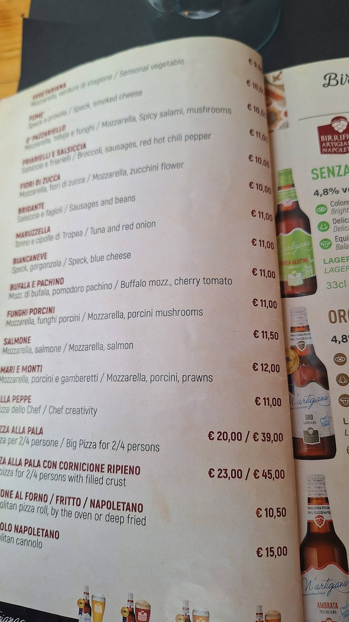Menu di Pizzéria Napoletana 