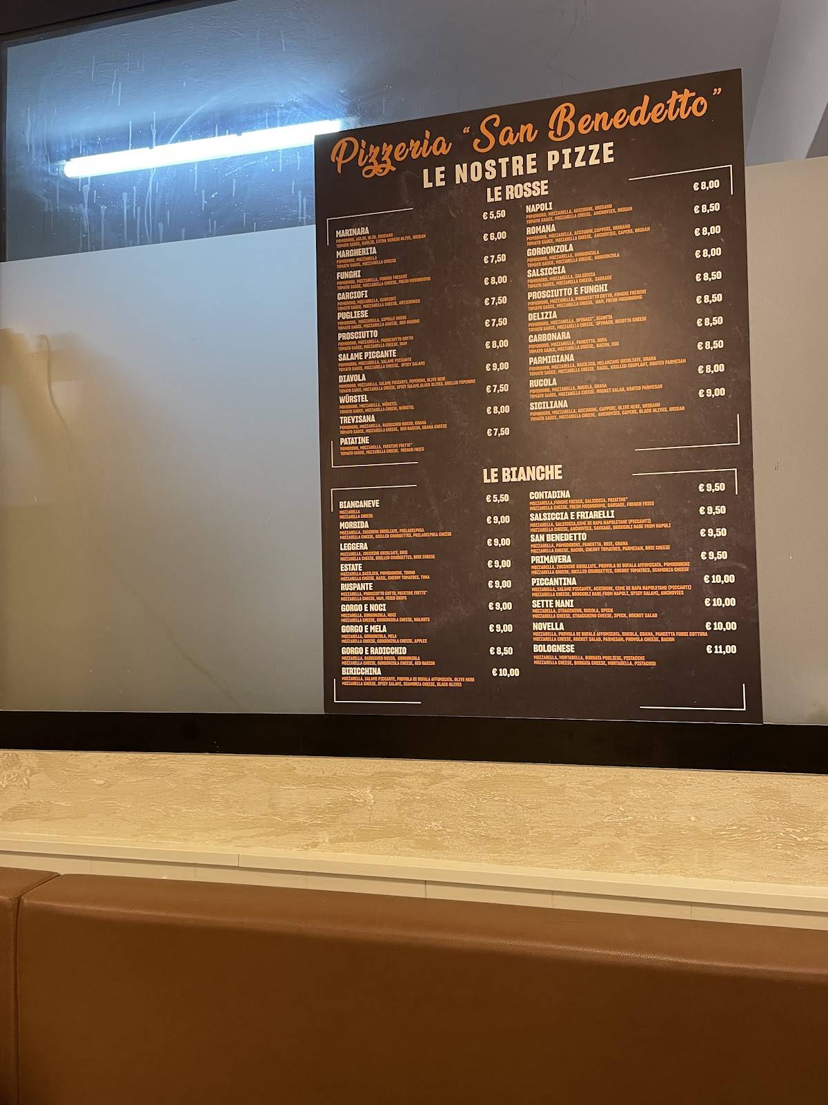 Menu di Pizzeria San Benedetto 
