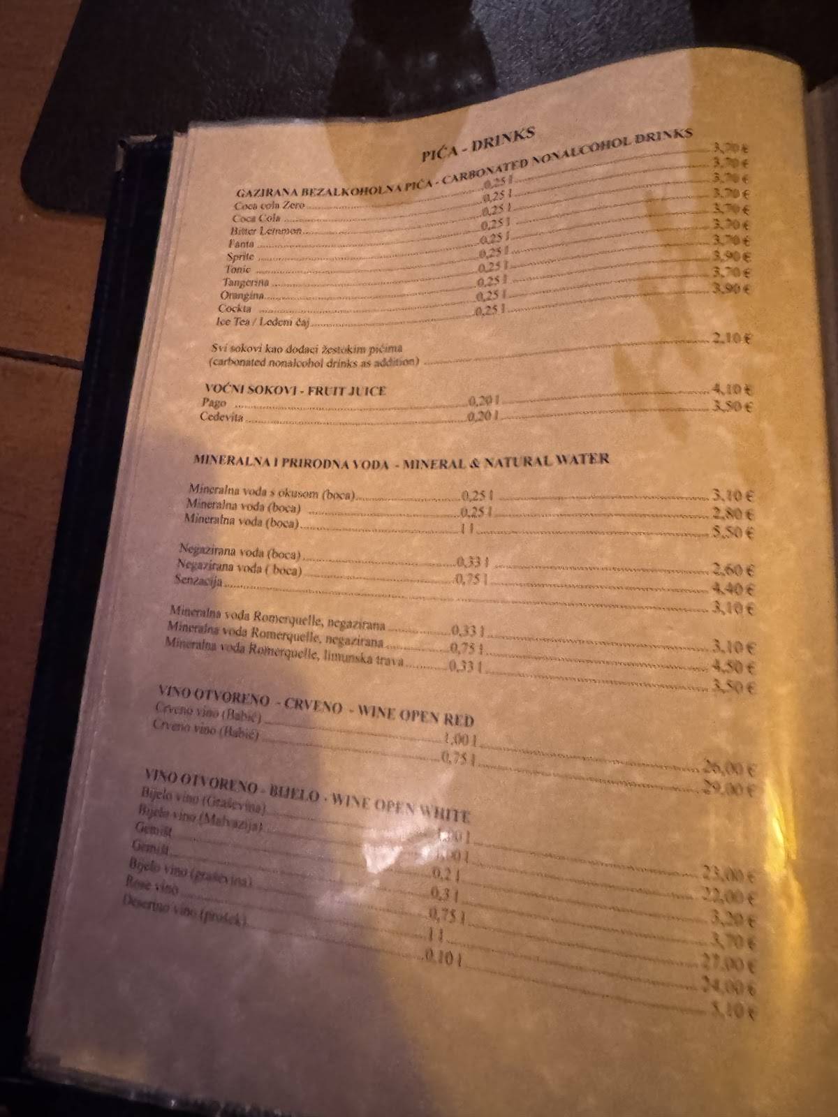 Menu di Pizzeria&Spaghetteria Angolo 