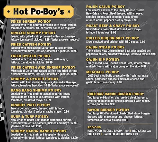 Po-Boy Express - Alexandria menu