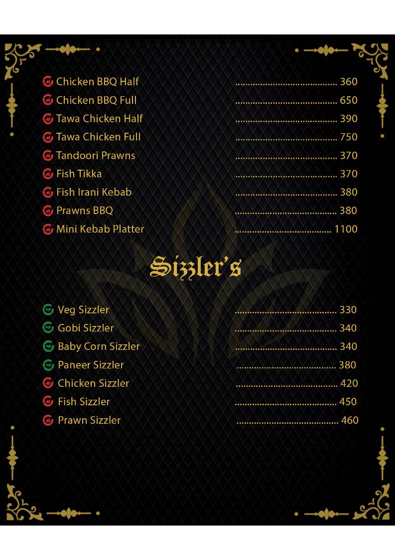 Prakriti Multicuisine Restaurant menu