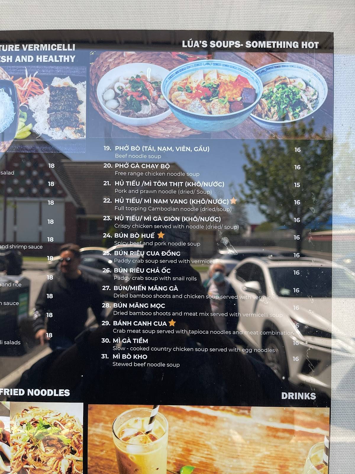 Menu at Quan Lua restaurant, Springvale