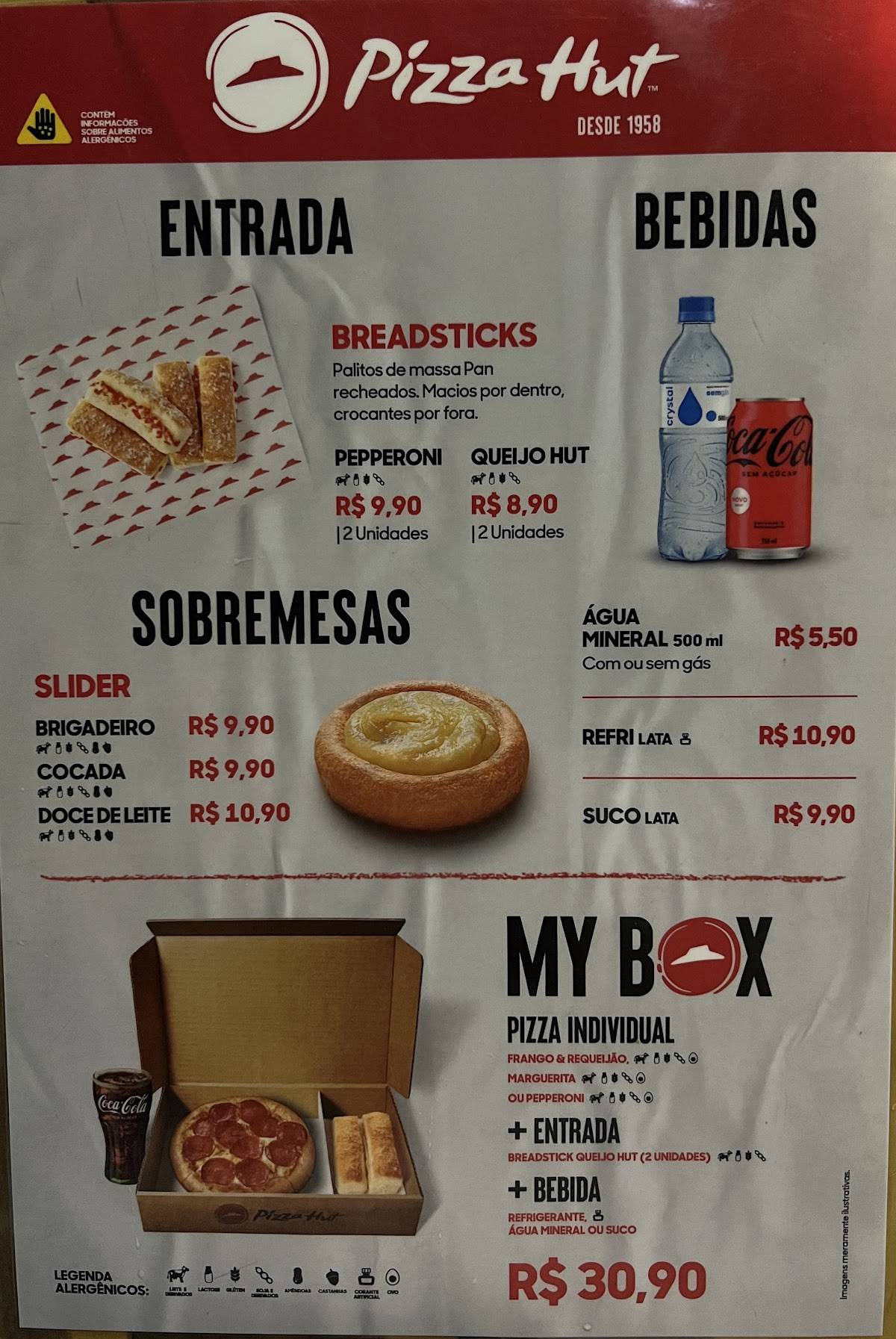 Quiosque Pizza Hut Eusébio cardápio