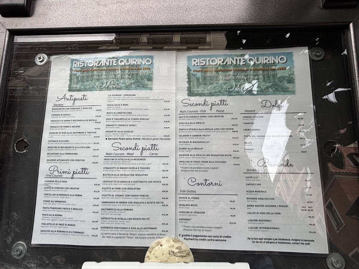 Menu di Quirino 