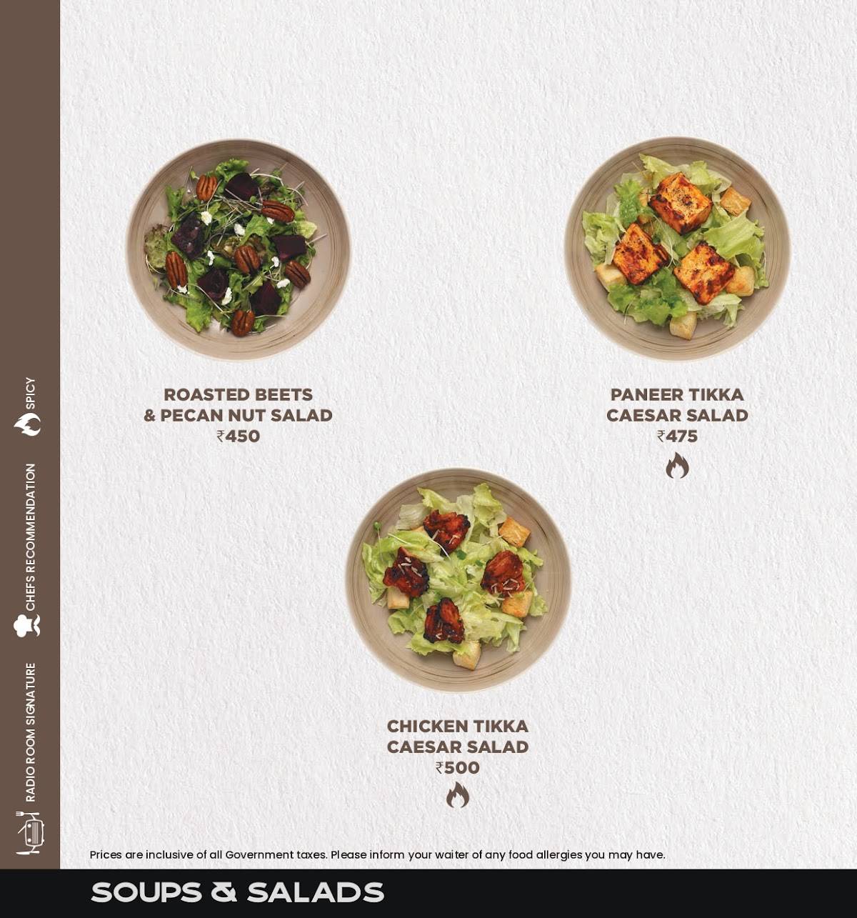 Radio Room Coimbatore menu