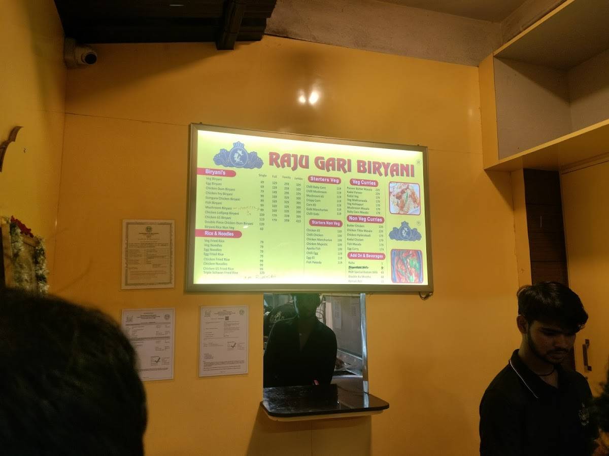 Raju Gari Biryani Ameerpet menu