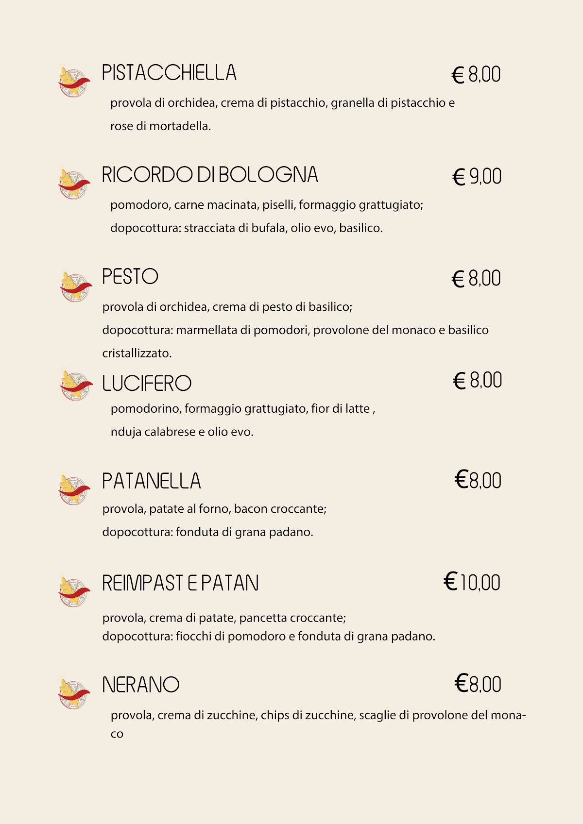 Menu di ReImpasto 