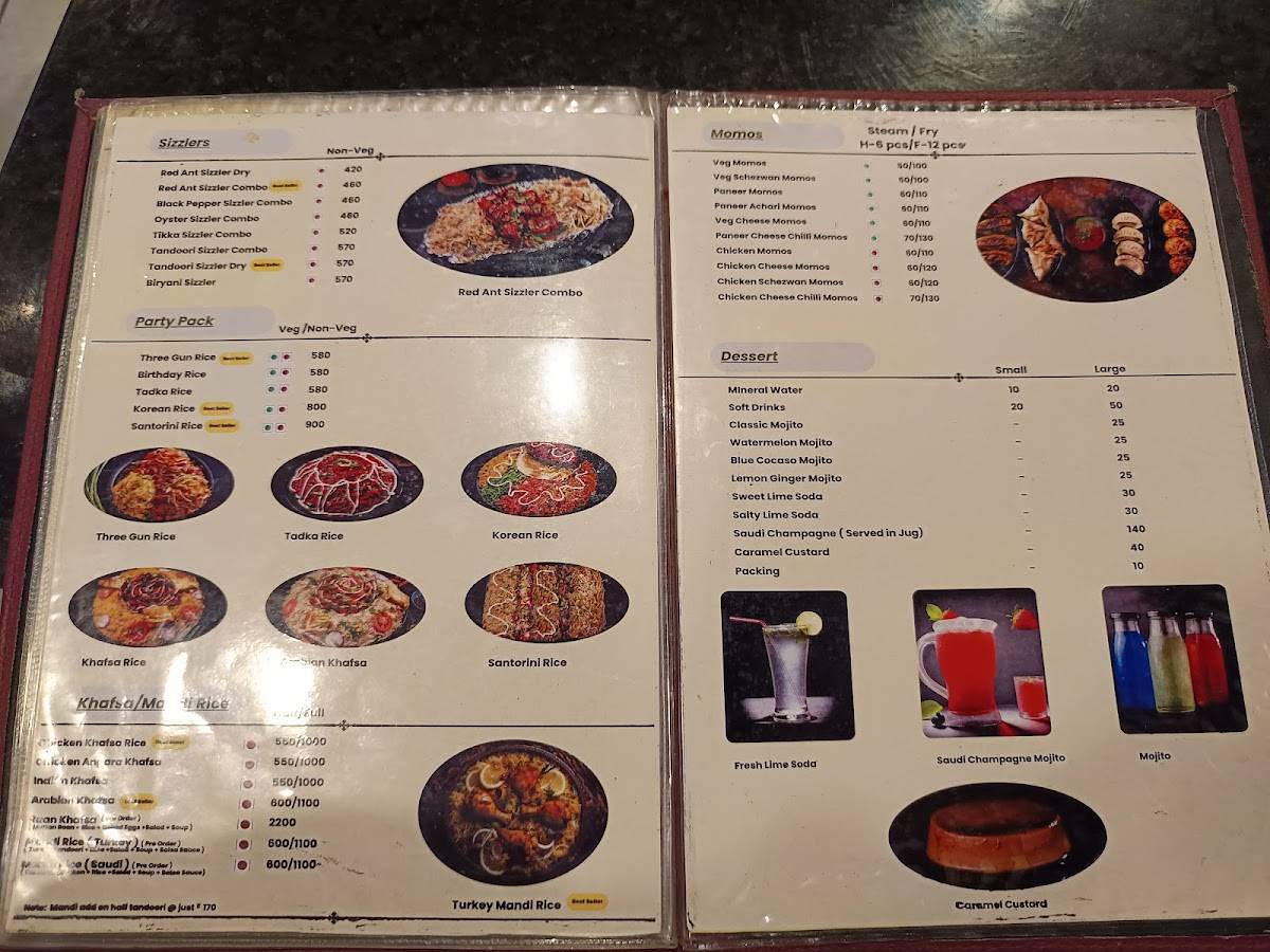 Red Ant menu