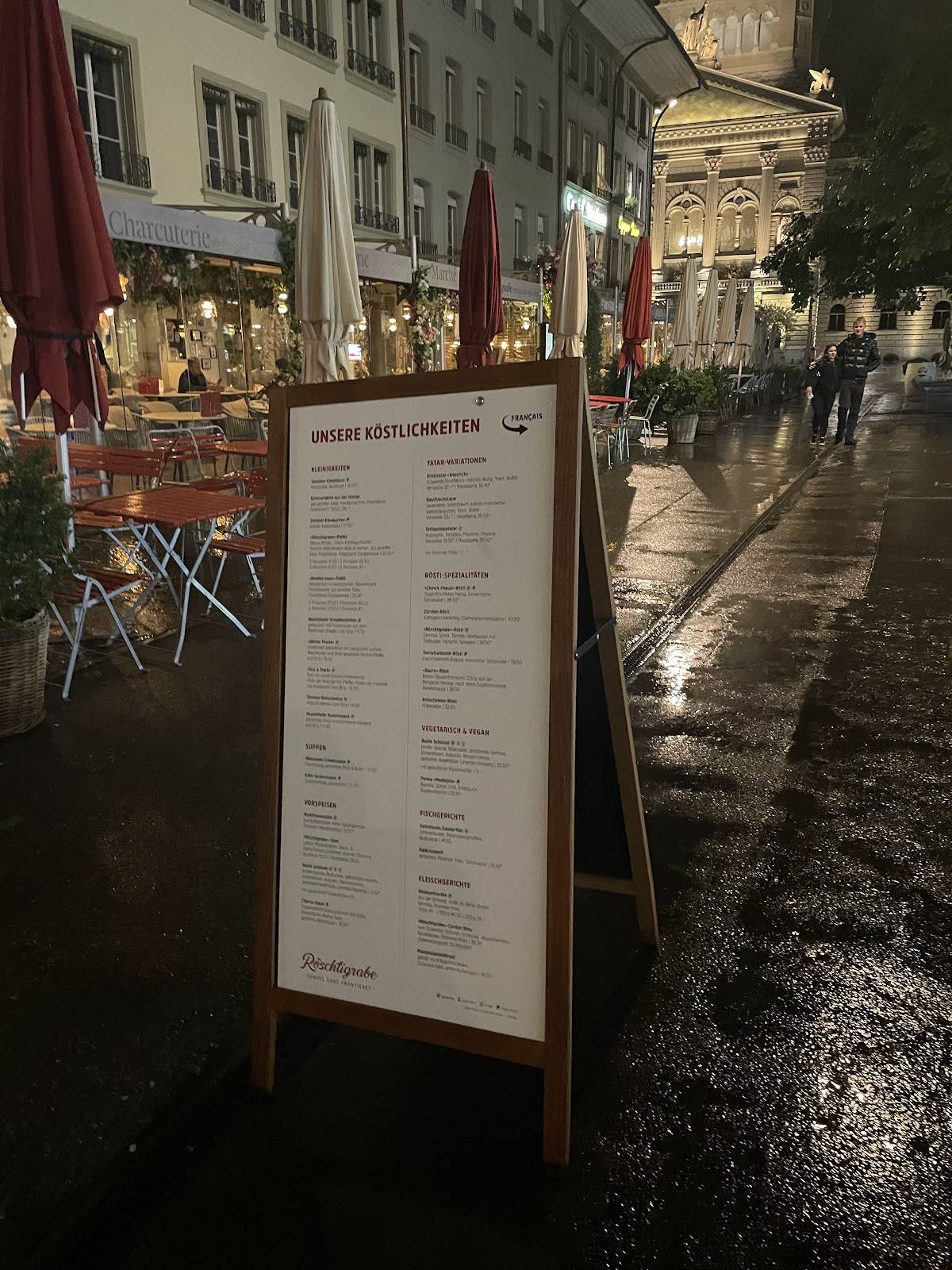 Menu di Restaurant Röschtigrabe 