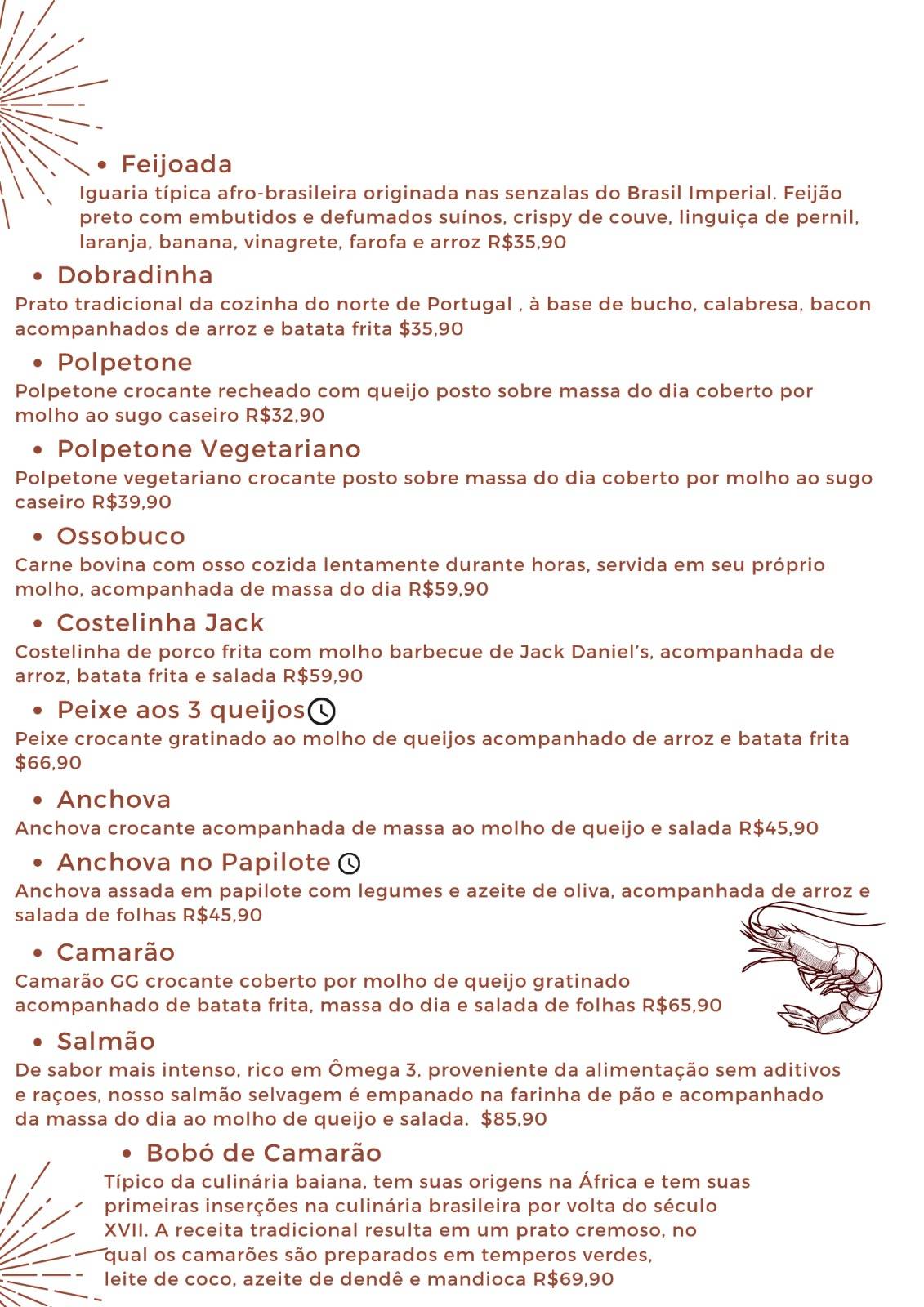 Restaurante Ofusion cardápio